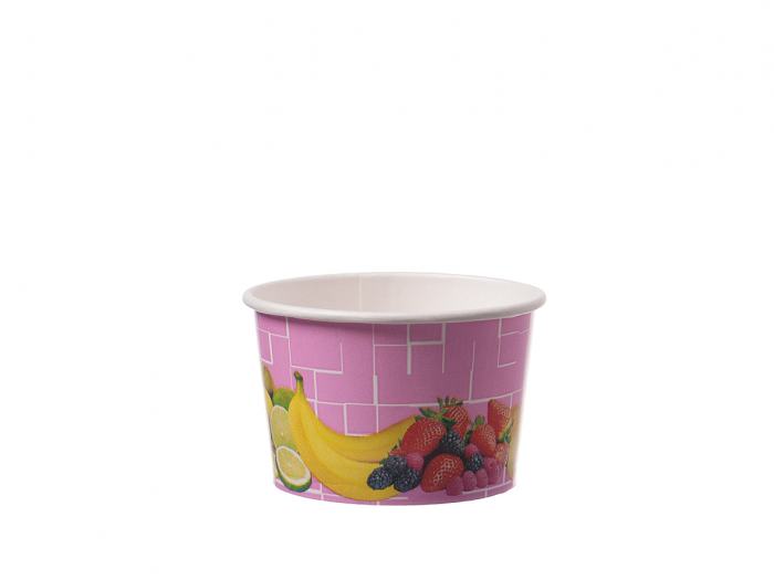 Eisbecher Obst Rosa 100ml Ø7,0 x 4,5cm Kraftkarton